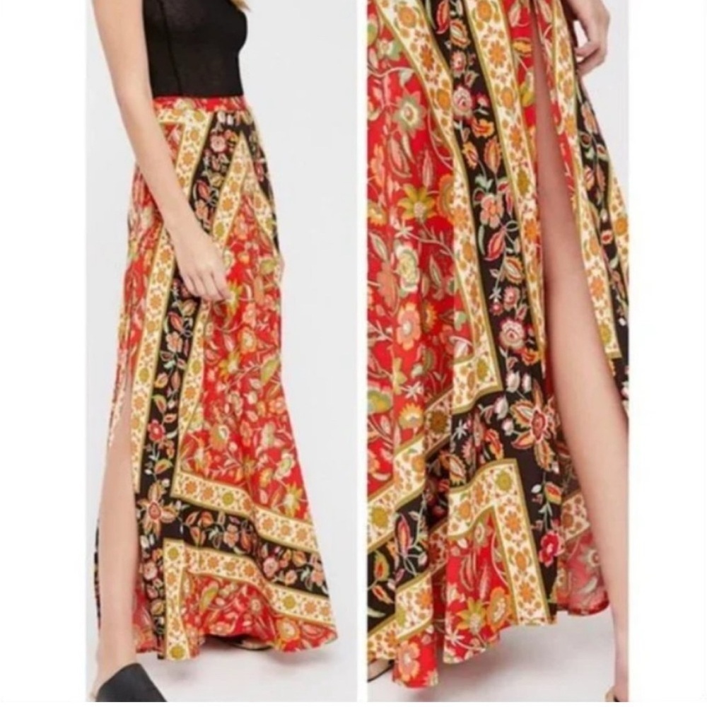 SPELL Lolita Split Maxi Skirt Campfire XS